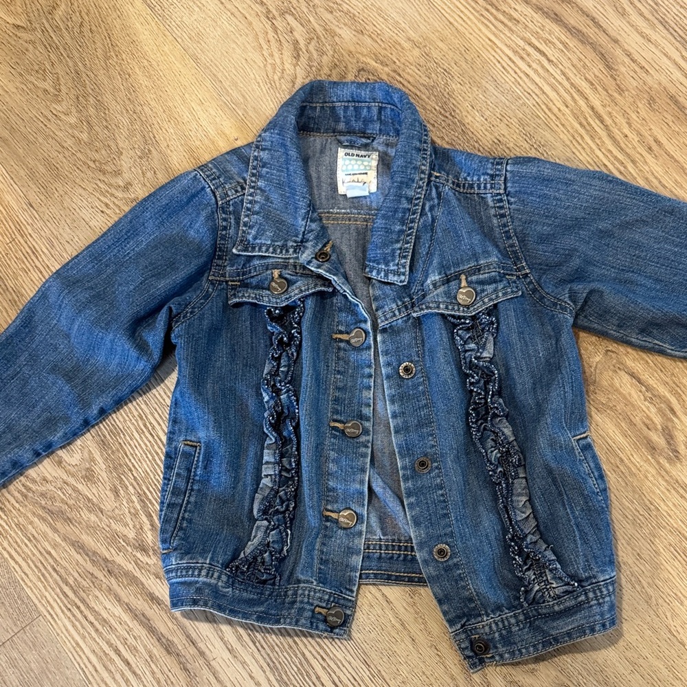 OshKosh B'gosh Blue Jean Jacket with Ruffle Accents